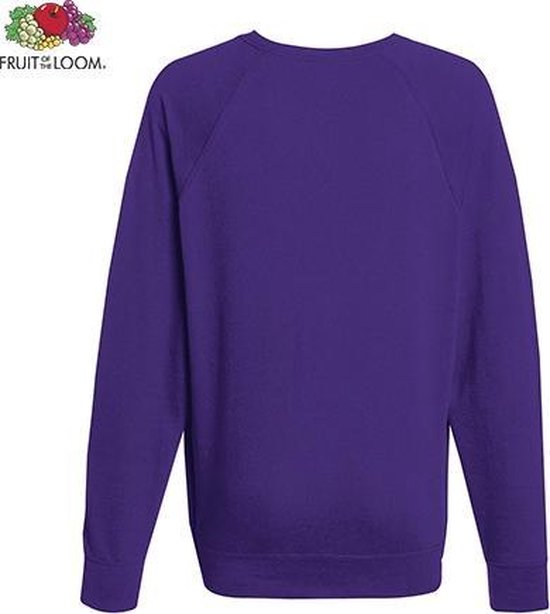 Fruit of the Loom sweater - ronde hals - maat S - heren - Kleur Purple