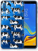 TPU Siliconen Case Back Cover Geschikt voor Samsung A7 (2018) Koetjes
