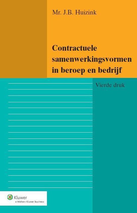 Contractuele samenwerkingsvormen in beroep en bedrijf - cover