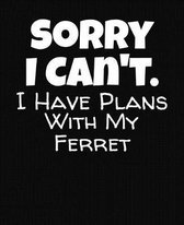 Sorry I Can't I Have Plans With My Ferret