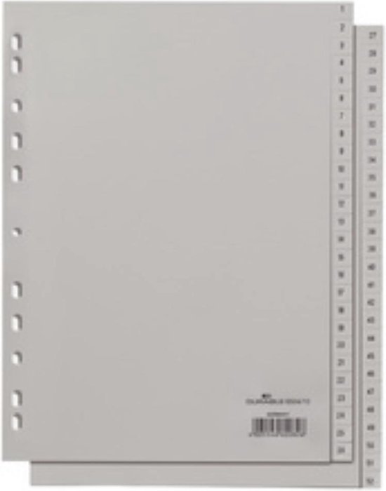 Tabblad glans 225g bedrukte tabs 20 tabs A-Z A4 Exacompta