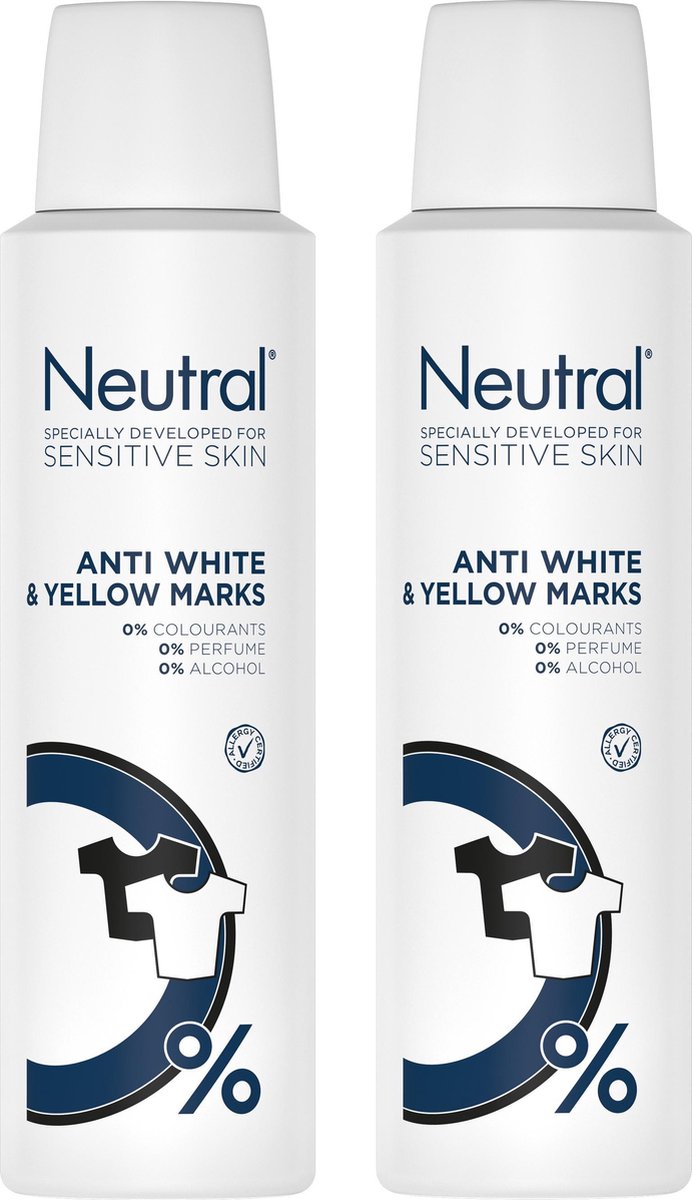 Neutral 0 Anti white & yellow Deodorant 3 x 150 ml