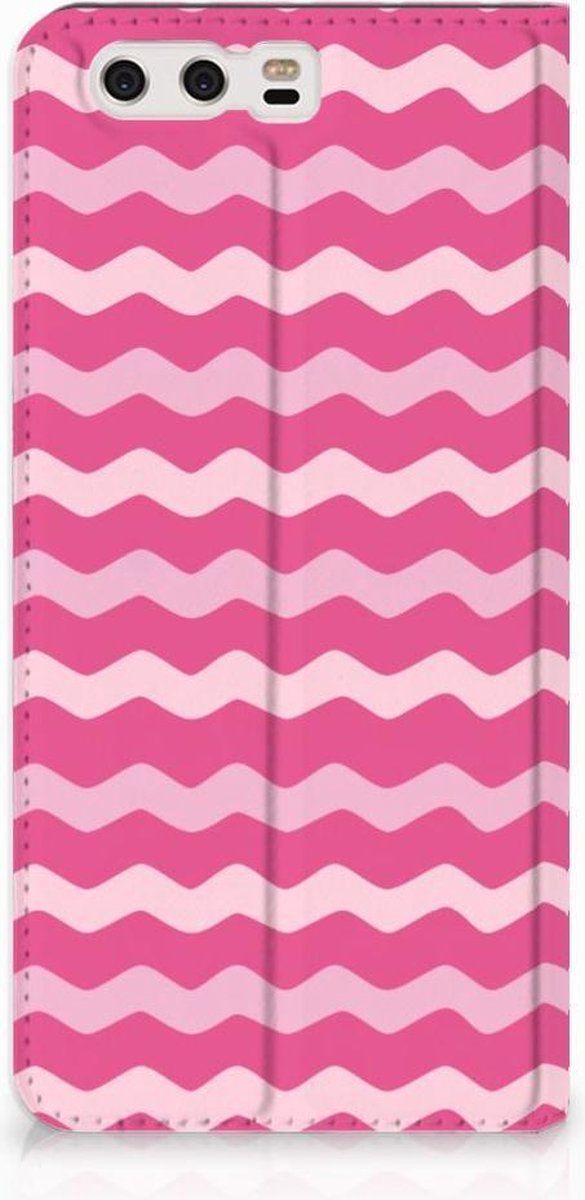 Huawei P10 Plus Hoesje met Magneet Waves Pink