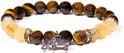Armband Tijgeroog/Rutielkwarts met Olifant Armband Tijgeroog/Rutielkwarts met Olifant