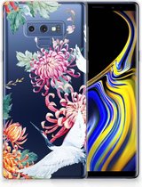 Geschikt voor Samsung Galaxy Note 9 Uniek TPU Hoesje Bird Flowers