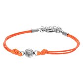 iXXXi-Jewelry-Wax Cord Top Part Base Orange-Zilver-dames-Armband (sieraad)-One size
