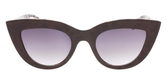 Icon Eyewear Zonnebril CLEO - Bruin met licht tortoise montuur - Lichtgrijze glazen