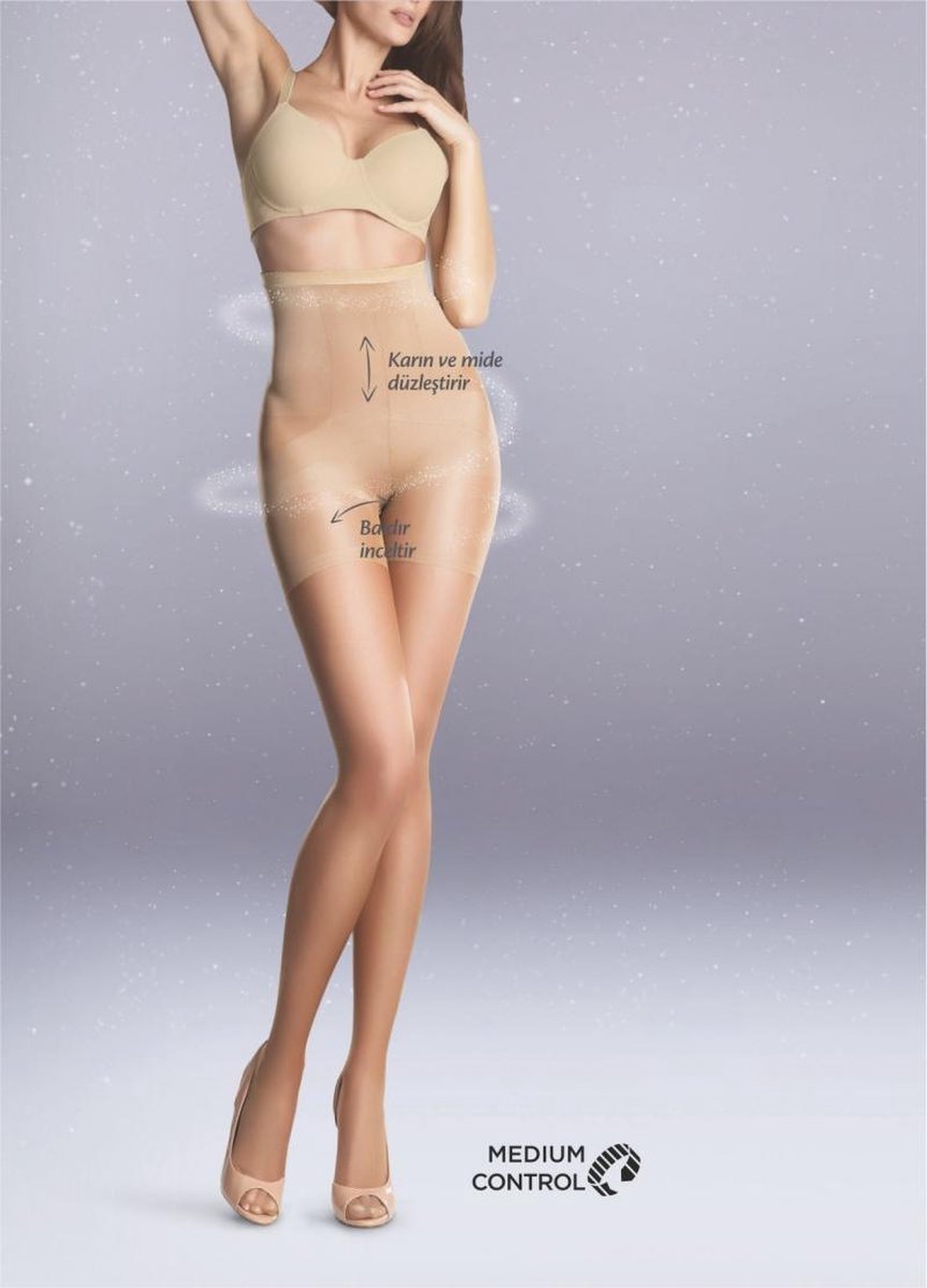 Penti Body Control Shape Wear Corrigerende Panty 15 Denier - BEIGE - Maat M