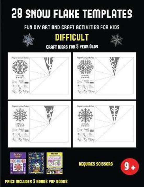 Craft Ideas for 5 year Olds (28 snowflake templates Fun DIY art and