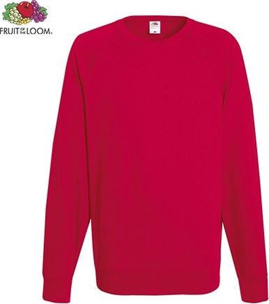 Fruit of the Loom sweater - ronde hals - maat L - heren - Kleur Red