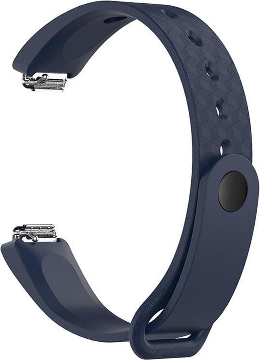 KELERINO. Siliconen bandje geschikt voor Fitbit Inspire (HR) - Donkerblauw - Large