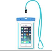 ETS-003 Noctilucent Waterdicht Tasje Hoesje met Strap Huawei P10 Lite - Blauw