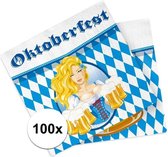 Oktoberfest - 100x Oktoberfest versiering servetten