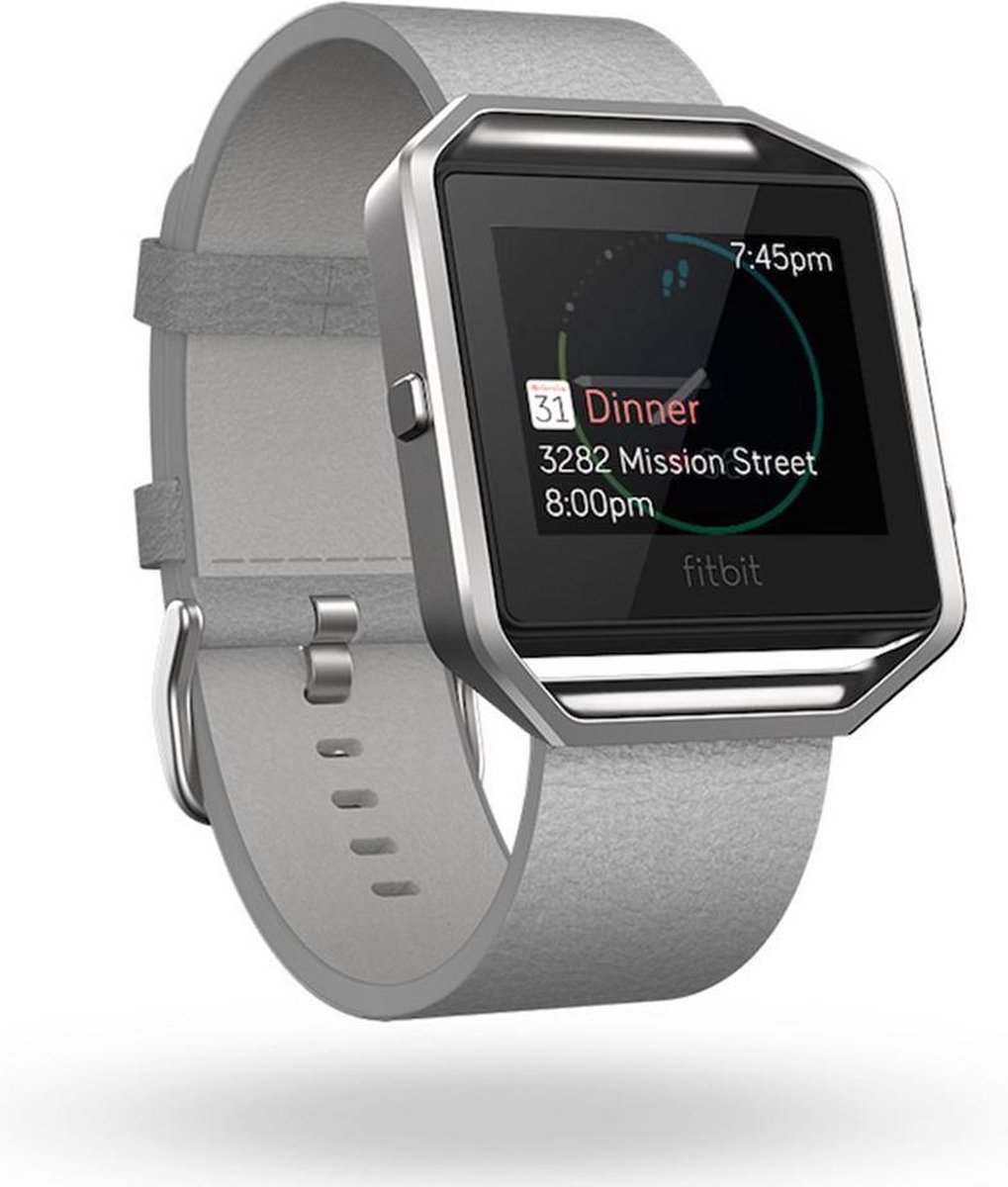 Fitbit Leer bandje - Fitbit Blaze - Grijs - Large