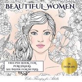 Color Therapy for Adults (Beautiful Women): An adult coloring (colouring) book with 35 coloring pages