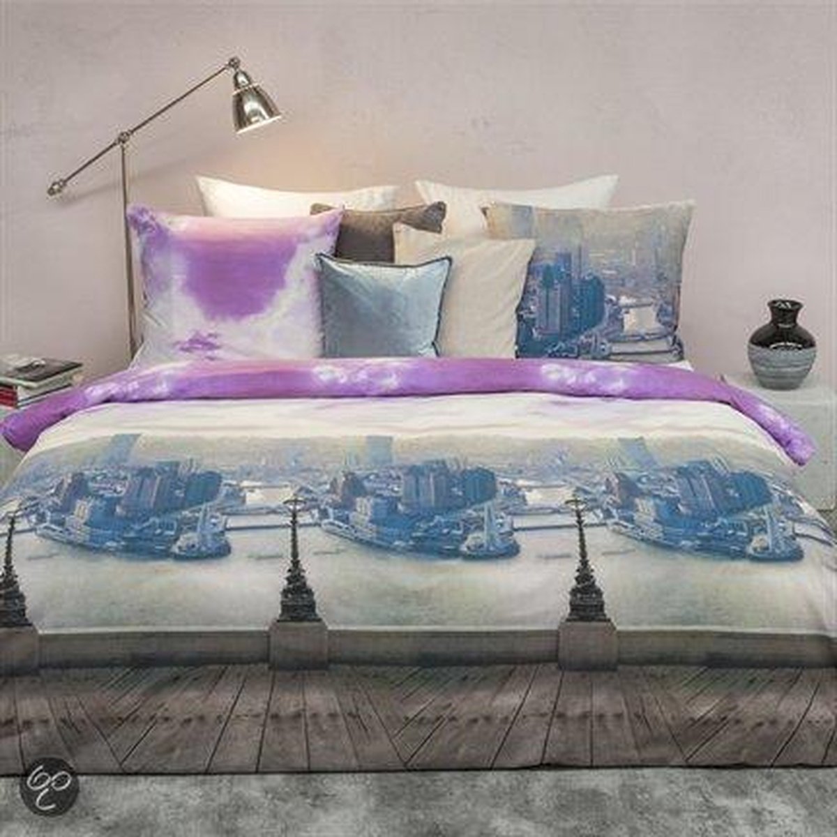 Heckettlane HnL Pure Cotton Purple Rain Dekbedovertrek - Litsjumeaux XL - 260x200/220 cm - Multi