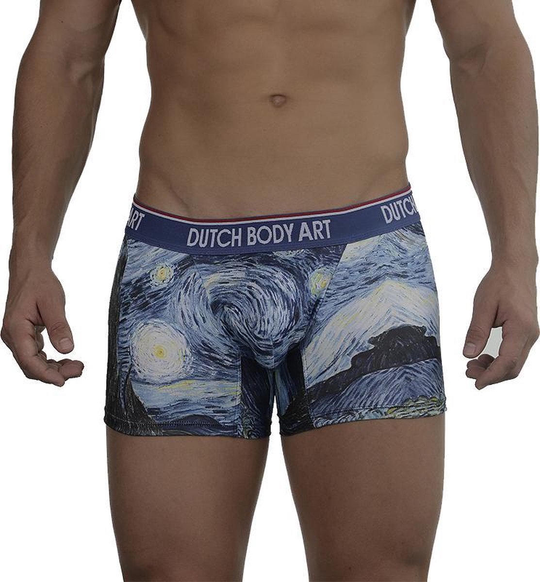Boxershort - Dutch Body Art - Schilderij Van Gogh - The Starry Night - Maat L