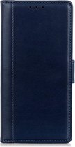 Shop4 - Geschikt voor iPhone 11 Pro Hoesje - Wallet Case Grain Donker Blauw