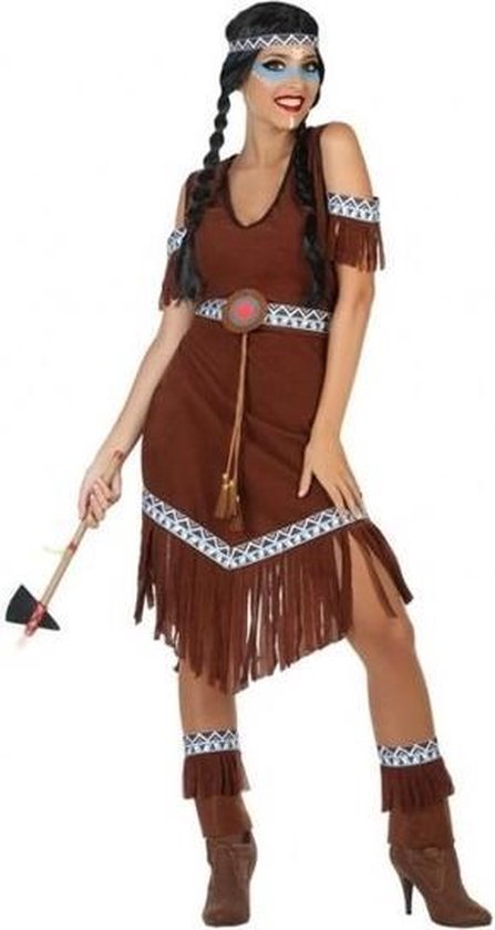 Gebruikelijk Vochtig aansporing Indiaan verkleed kostuum - Indianen verkleed jurkje voor dames -  carnavalskleding -... | bol.com