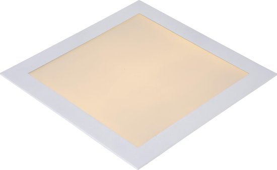 Lucide BRICE-LED Einbaustrahler – 15W, 3000K Warmweiß, Dimmbar, IP40, Weiß (16,8 X 16,8 Cm)