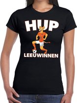 Nederland supporter t-shirt dameselftal Hup Leeuwinnen zwart dames - landen kleding XL
