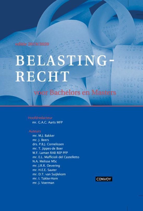 Belastingrecht Bachelors Masters 2019-2020 - cover