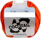 OP=OP Scheepjes Cocktail 7655 ORANJE. PAK MET 10 BOLLEN a 50 GRAM.