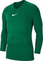 Nike Dry Park First Layer Longsleeve  Thermoshirt - Maat 128  - Unisex - donker groen
