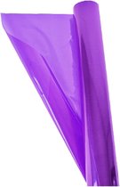 5 rouleaux - Transparent - feuille - Violet - emballage - cadeau - 70cm x 2mtr
