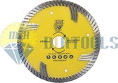 M&H diatools Diamantzaag Slijpschijf Diamantschijf Doorslijpschijf Droog Zaagblad turbo met zijsegmenten universeel 150mm x asgat 22,2mm-voor droog en nat werk-Diamantgereedschappen