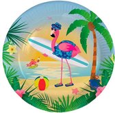 Assiettes Hawaii Flamingo 23cm 8 pièces