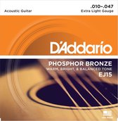 D'Addario A-Git.snaren EJ15 10-47 Phosphor Bronze - Akoestische gitaarsnaren