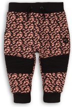 Dirkje Meisjes Joggingbroek - Grey + pink + black - Maat 104
