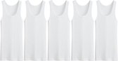 5 stuks Onderhemd - King size - 100% Katoen - Wit - Maat 4XL/5XL