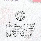 TXCS008 Nellie Snellen Clearstamps texture writing - Stempel textuur tekst - postzegel schrift