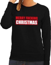 Foute kersttrui / sweater Merry Fucking Christmas groen voor dames - Kersttruien L (40)