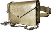 TOUTESTBELLE Leren Dames Heuptasje Crossbodytasje Feestdagen Festival Tasje Goud