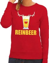 Foute kersttrui / sweater Reinbeer rood voor dames - Kersttruien L (40)