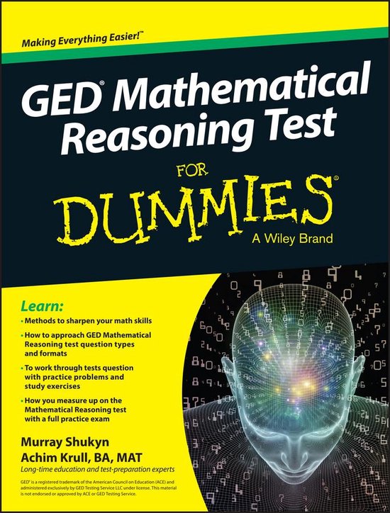 GED Mathematical Reasoning Test For Dummies - cover