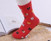 sokken kattenkopjes rood