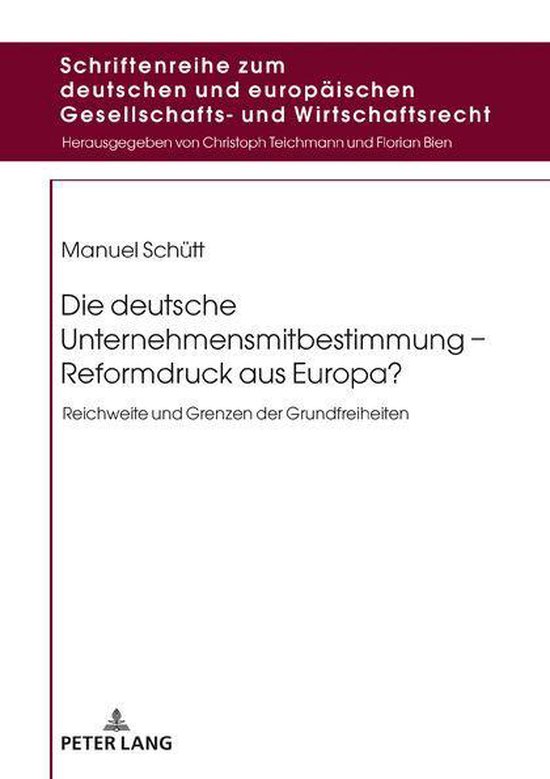 Schriftenreihe zum deutschen und europaeischen Gesellschafts ... - cover