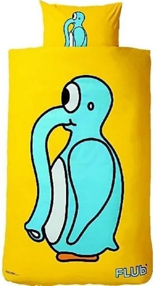 Cinderella KIDS Olifant Dekbedovertrek - Eenpersoons - 140x200/220 cm - Geel