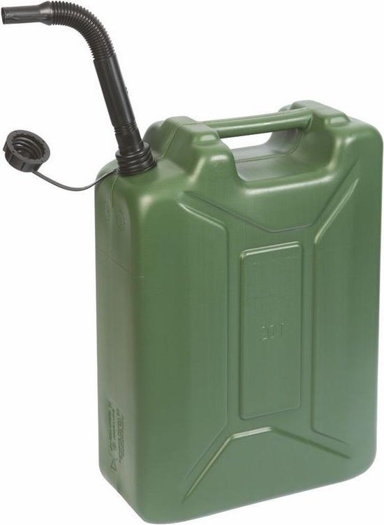 Nodig uit Dicteren atmosfeer Benzine Jerrycan groen - 20 liter | bol.com