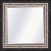 Moderne spiegel Lucerne Zwart-zilver medium 52mm   Buitenmaat 71x163cm