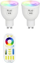 Milight Beginners set - GU10 - 2 wifi lampen - Kleur + DUAL WHITE