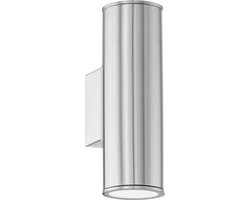 EGLO Riga Wandlamp - Voor buiten - 2 Lichts - LED - RVS