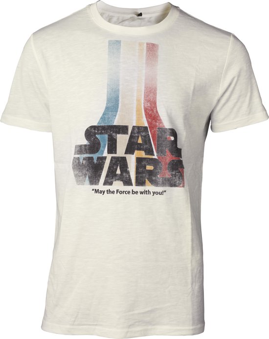 Star Wars - Retro Rainbow Logo Men s T-shirt - S | bol.com