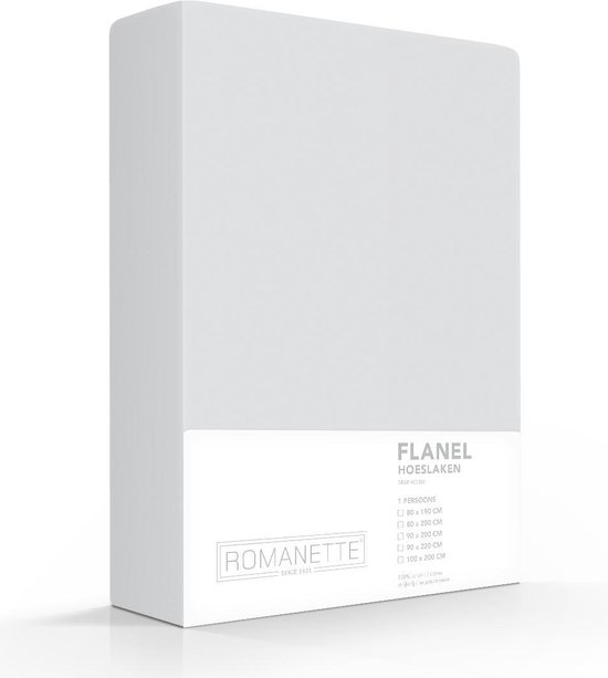 Luxe Flanel Hoeslaken Grijs | 180x200 | Warm En Zacht | Uitstekende Kwaliteit