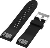 Siliconen Horloge Band Geschikt Voor Garmin Fenix 5S(Plus) -  Armband / Polsband / Strap Bandje / Sportband - Zwart
