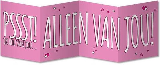 Wenskaart pssst! Ik hou van jou | bol.com